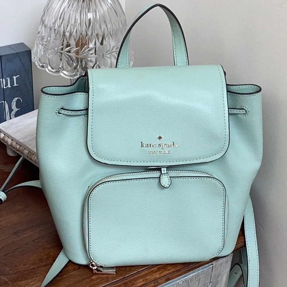 Kate Spade New York Kristi medium flap dewy blue Backpack